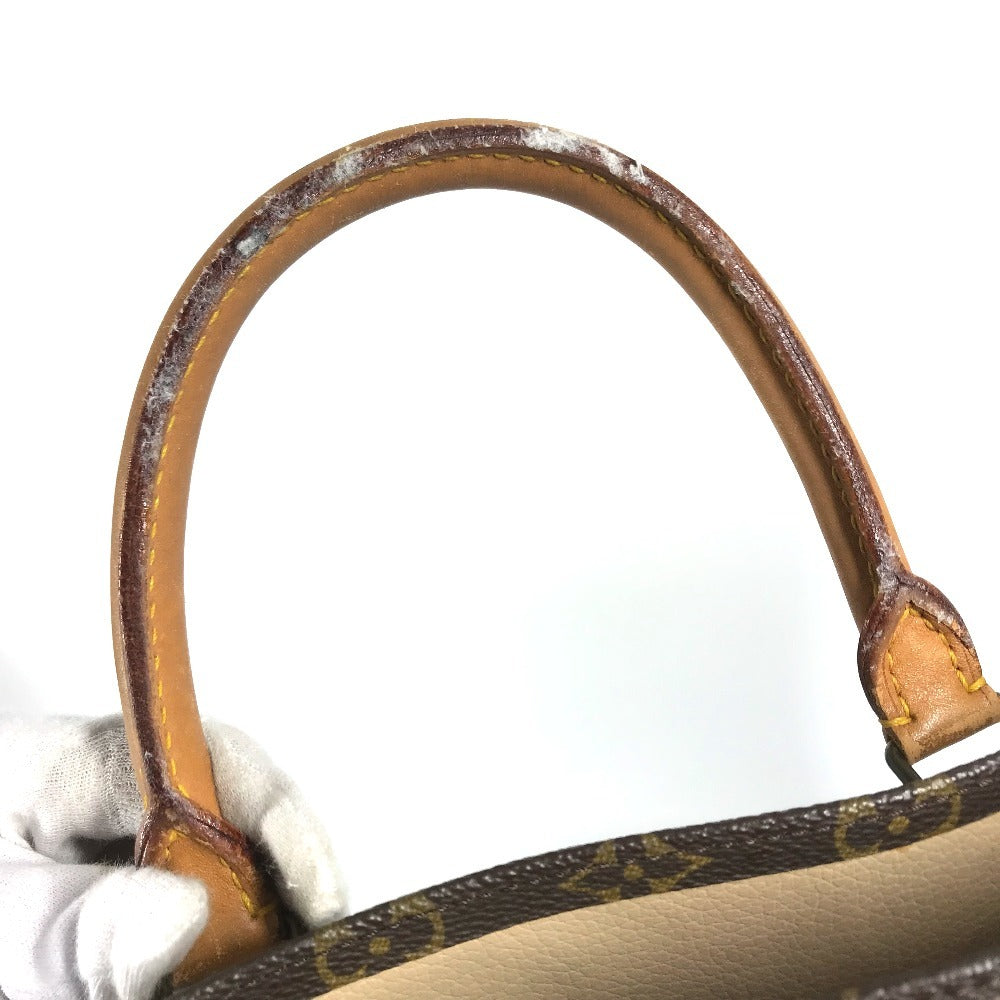 LOUIS VUITTON M51140 Monogram Sac Plat old model Tote Bag Vertical Tote Hand Bag MonogramCanvas Brown Used