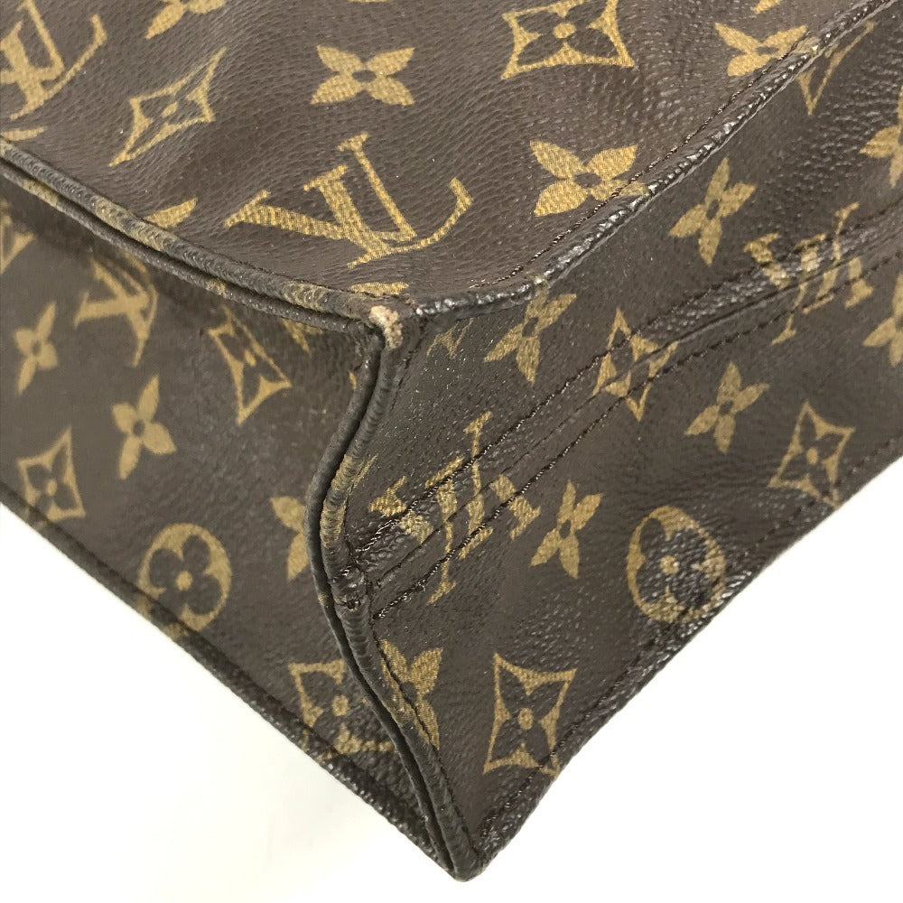 LOUIS VUITTON M51140 Monogram Sac Plat old model Tote Bag Vertical Tote Hand Bag MonogramCanvas Brown Used