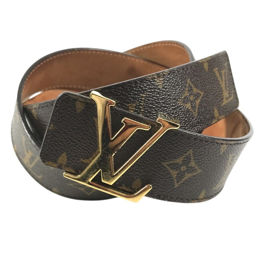 LOUIS VUITTON M9608V Monogram Ceinture Initial Accessory buckle LV logo belt MonogramCanvas Brown Used