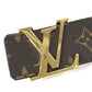 LOUIS VUITTON M9608V Monogram Ceinture Initial Accessory buckle LV logo belt MonogramCanvas Brown Used