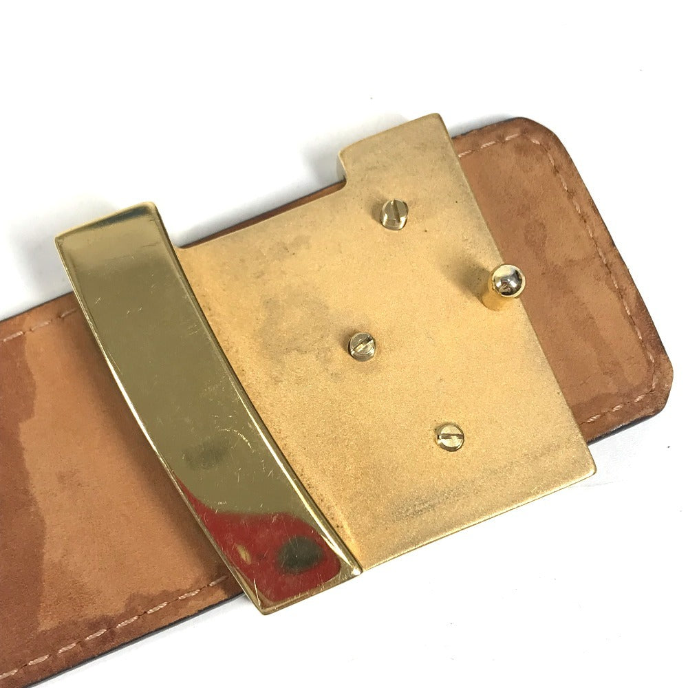LOUIS VUITTON M9608V Monogram Ceinture Initial Accessory buckle LV logo belt MonogramCanvas Brown Used