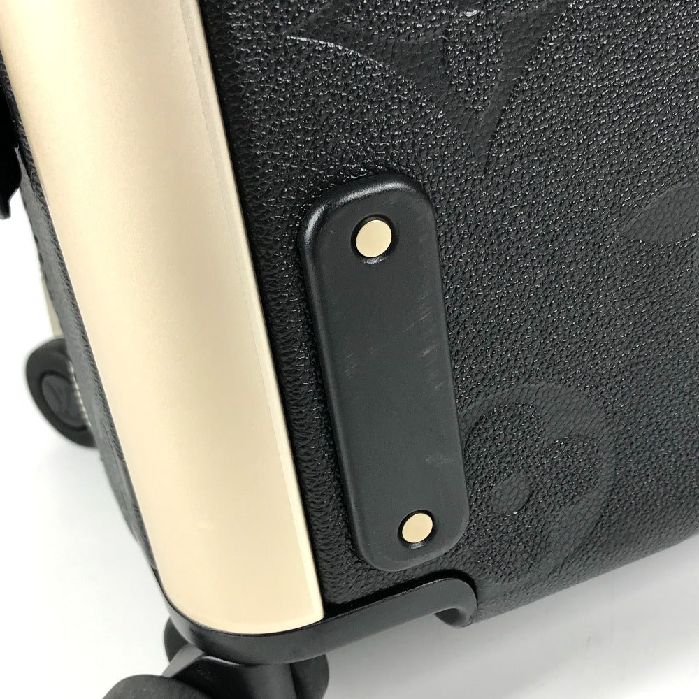 LOUIS VUITTON M13783 Monogram Giant Embossed suitcase horizon 55 Suitcase, 4-wheel travel bag Carry Bag Leather Black Used