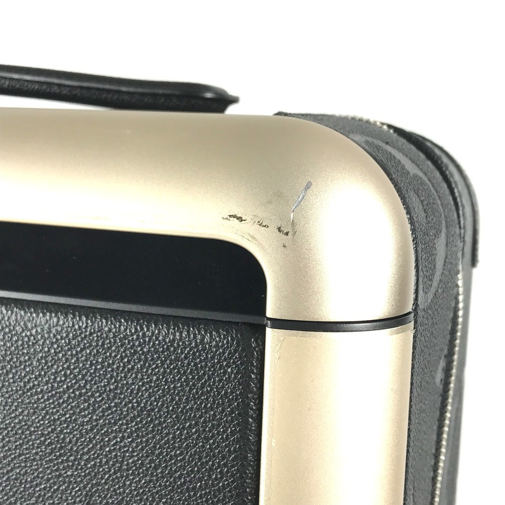 LOUIS VUITTON M13783 Monogram Giant Embossed suitcase horizon 55 Suitcase, 4-wheel travel bag Carry Bag Leather Black Used