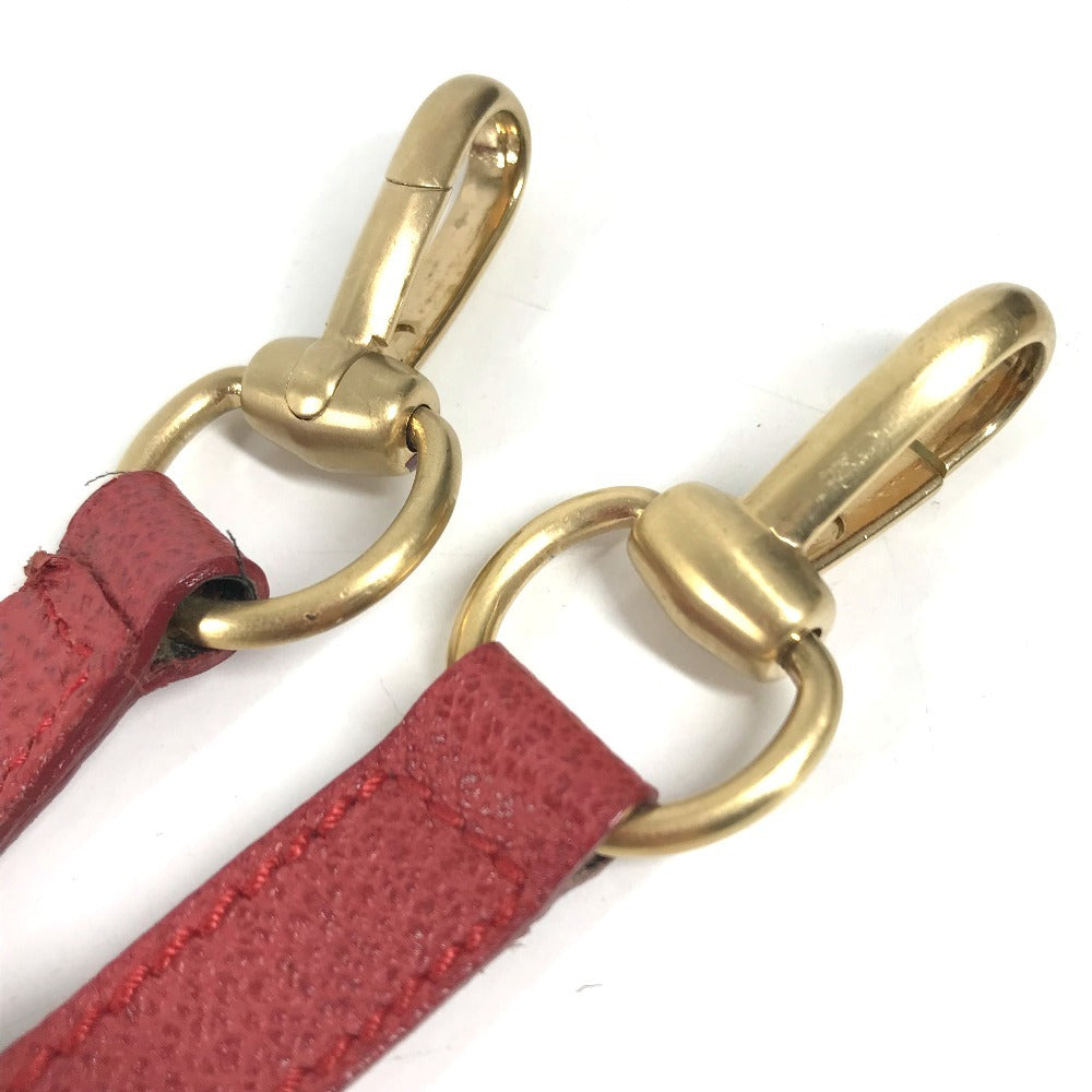 GUCCI 007 1793 0236 vintage Bamboo Mini 2-Way Bag Bag Shoulder Bag Hand Bag Leather / suede Red Used