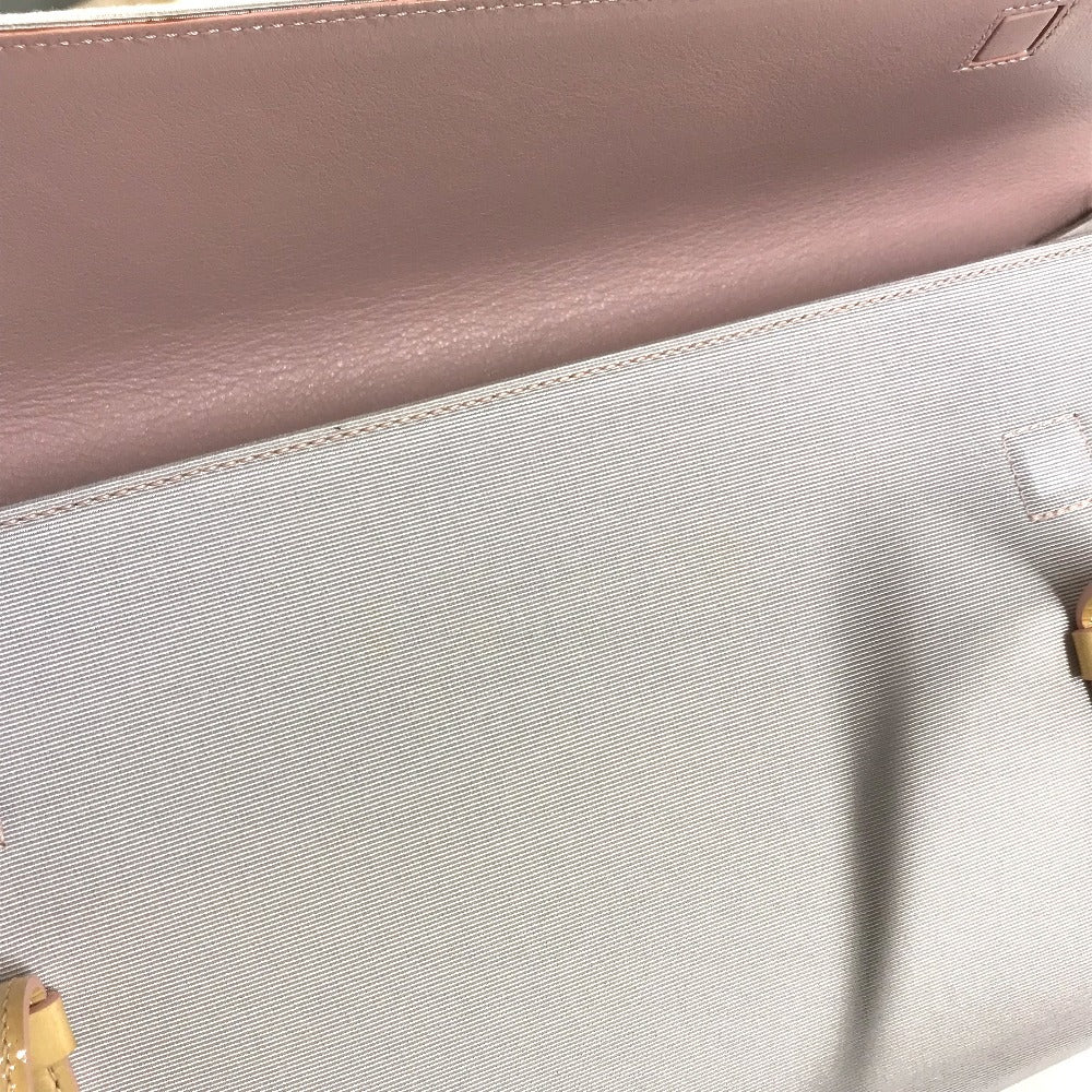 CARTIER Cabochon Logo Bag 2WAY Bag Shoulder Bag Hand Bag Canvas / Patent Leather BeigeBased/Pink BeigeBased Used
