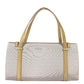 CARTIER Cabochon Logo Bag 2WAY Bag Shoulder Bag Hand Bag Canvas / Patent Leather BeigeBased/Pink BeigeBased Used