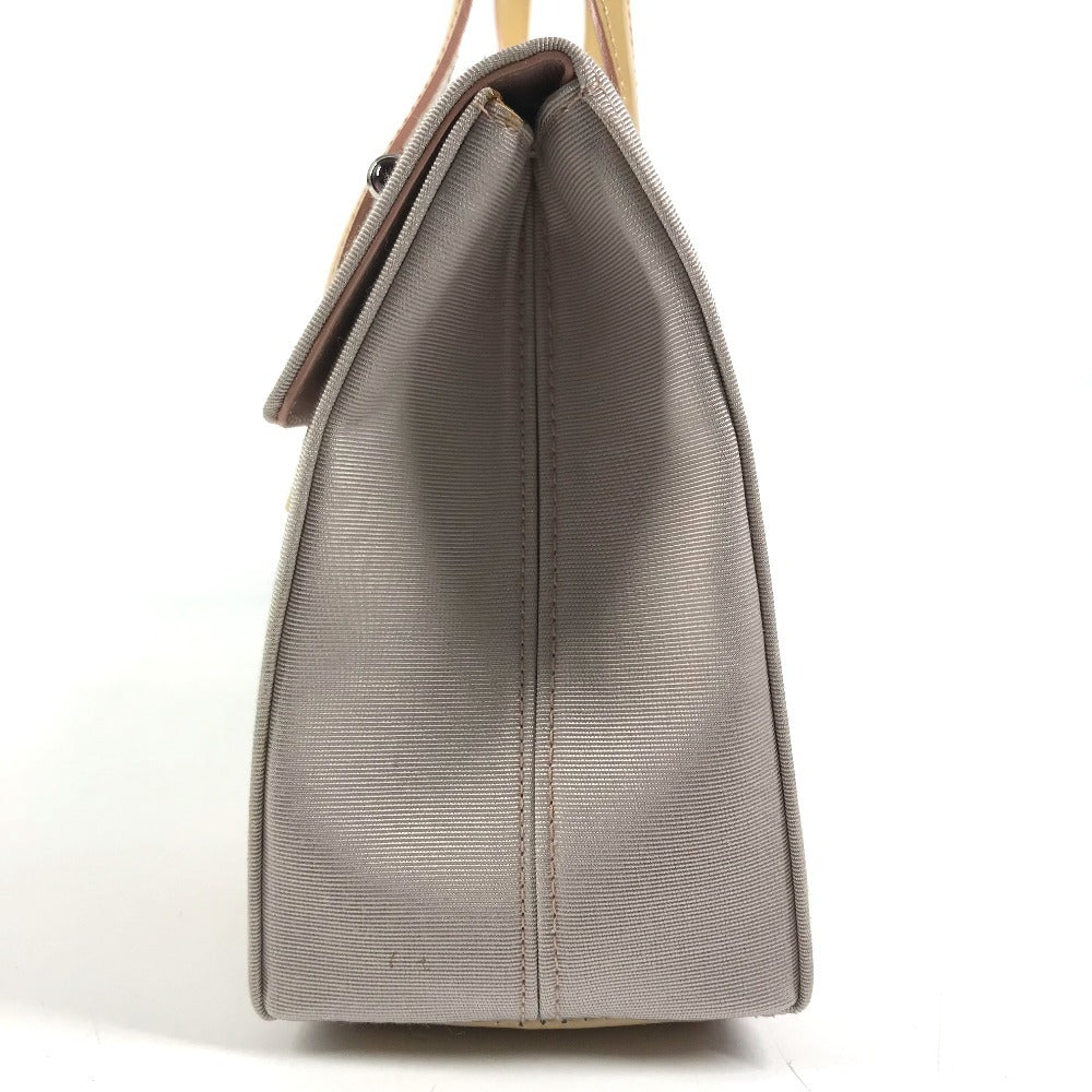 CARTIER Cabochon Logo Bag 2WAY Bag Shoulder Bag Hand Bag Canvas / Patent Leather BeigeBased/Pink BeigeBased Used