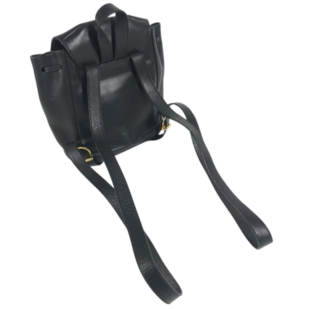 Salvatore Ferragamo Gancini Logo Mini Backpack bag backpack Backpack Leather Black/Gold Used