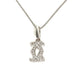 CARTIER K18 Gold 18K 2C Logo Charm Pendant Top Necklace Accessories Chain Necklace Jewelry Diamond charm WG750 Silver Used