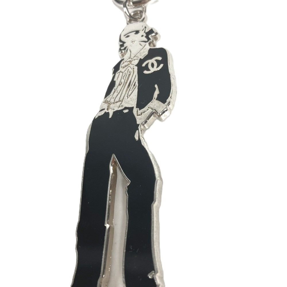 CHANEL 03P Mademoiselle CC CC Mark Accessories Necklace Metal Black/Silver Used