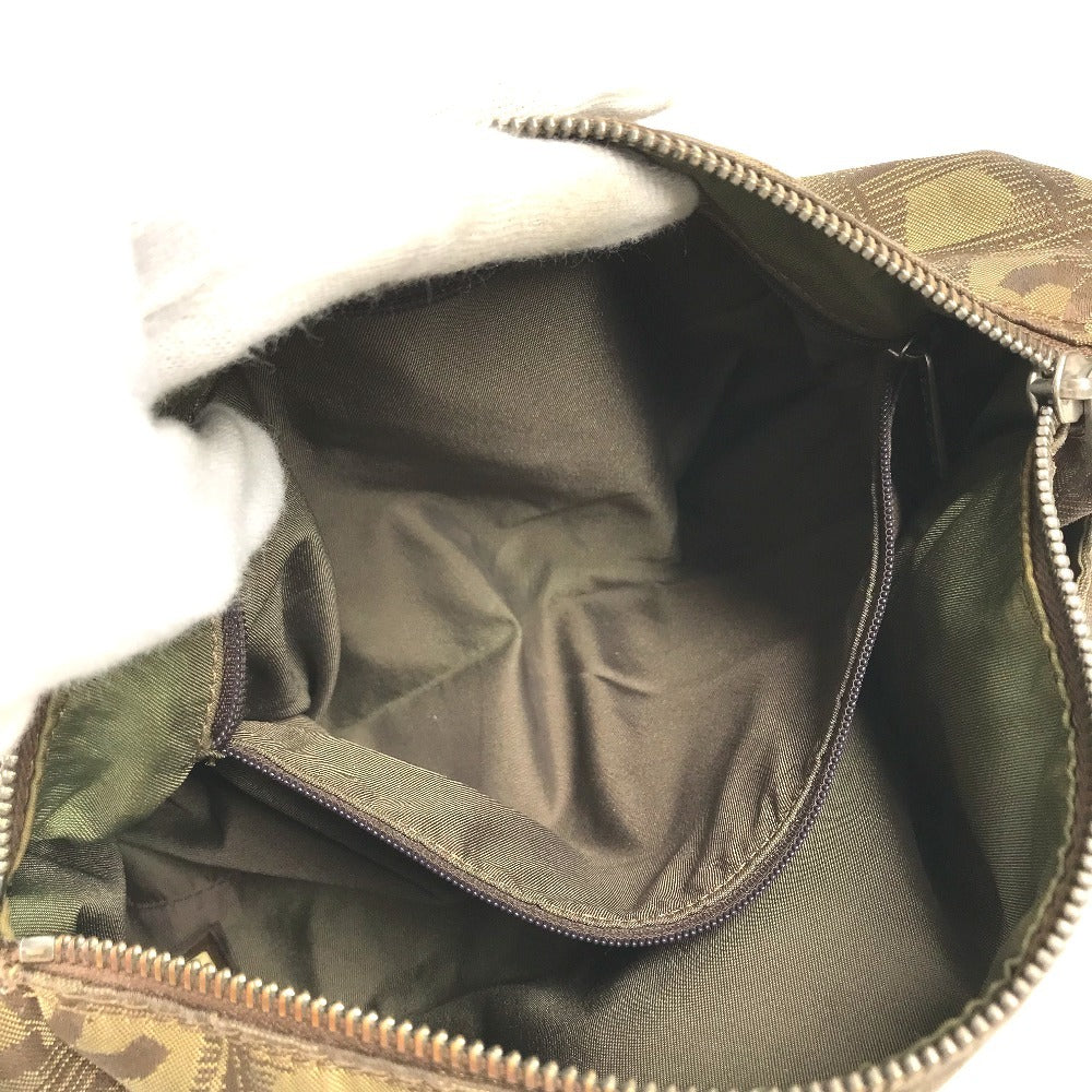 CHANEL New travel line Cylindrical CC CC Mark logo Vintage Chanel shoulder bag. Shoulder Bag Leather / Nylon khaki Used
