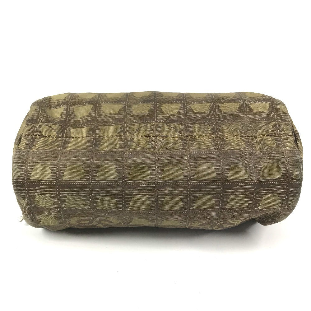 CHANEL New travel line Cylindrical CC CC Mark logo Vintage Chanel shoulder bag. Shoulder Bag Leather / Nylon khaki Used