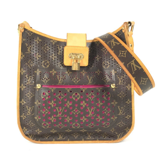 LOUIS VUITTON M95172 MonogramPerfo Musette Bag Crossbody Shoulder Bag MonogramCanvas pink/Brown Used