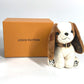 LOUIS VUITTON M03388 Monogram Bag Charm LV Dog Dog Charm Key Holder Faux fur Brown/White Used