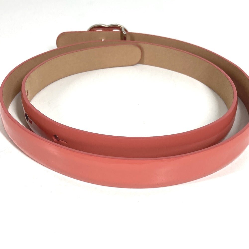 CHANEL B11P CC CC Mark logo Thin belt, belt for bottoms, buckle belt Patent Leather pink Used