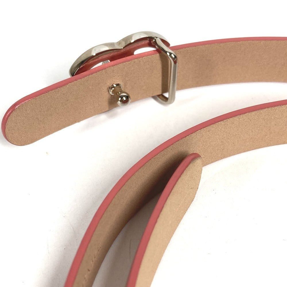 CHANEL B11P CC CC Mark logo Thin belt, belt for bottoms, buckle belt Patent Leather pink Used