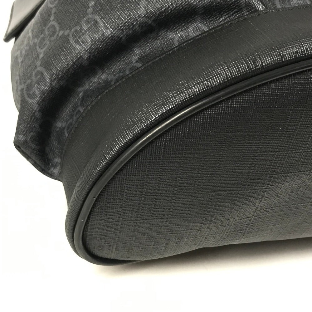GUCCI 495563 GG Supreme logo bag backpack Backpack PVC/Leather Black Used