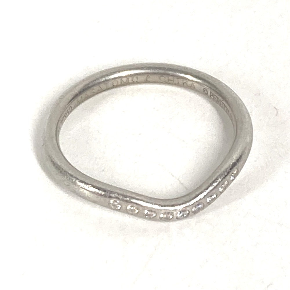 TIFFANY&Co. Diamond Curved Band Ring Platinum 9PD Accessory Jewelry Ring Pt950 Silver Used