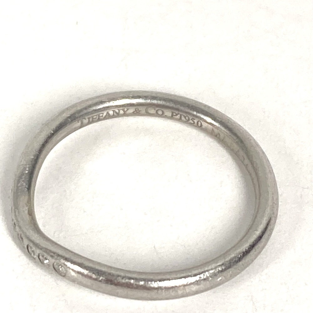TIFFANY&Co. Diamond Curved Band Ring Platinum 9PD Accessory Jewelry Ring Pt950 Silver Used