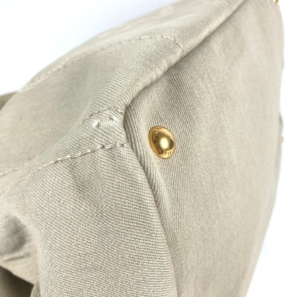 PRADA Canapa logo Bag Shoulder Bag Tote Bag Hand Bag Canvas Beige Used