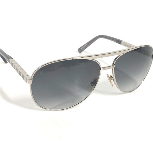 LOUIS VUITTON Z0340U Attitude pilot Glasses, Eyewear sunglasses Metal Silver Used