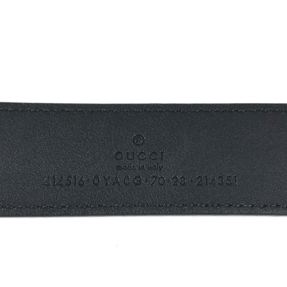 GUCCI 414516 GG logo buckle Belts for bottoms Accessories belt Leather Black/Gold Used