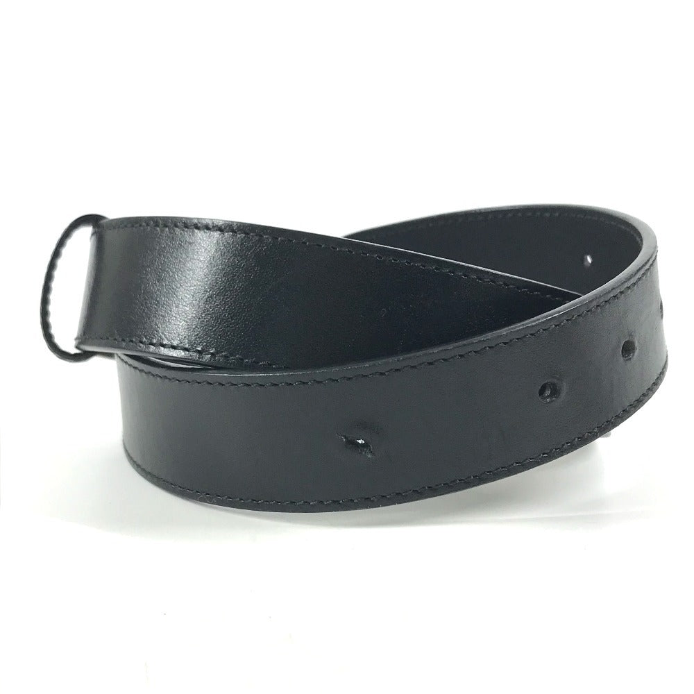GUCCI 414516 GG logo buckle Belts for bottoms Accessories belt Leather Black/Gold Used