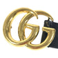 GUCCI 414516 GG logo buckle Belts for bottoms Accessories belt Leather Black/Gold Used