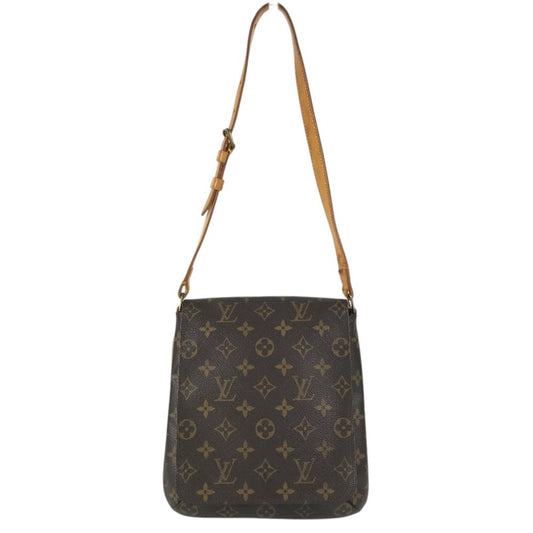 LOUIS VUITTON M51258 Monogram Mus Salsa Short Mus Salsa Shoulder bag with flap closure, Pochette Shoulder Bag MonogramCanvas Brown Used