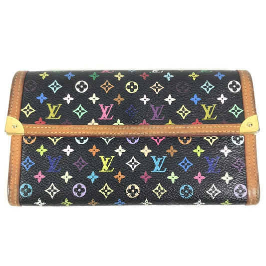 LOUIS VUITTON Ｍ92658 MonogramMulticolore Porte Tresor International Tri-fold Wallet Long Wallet Long Wallet MonogramMulticoloreCanvas Black Used