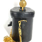 VERSACE vintage Sunburst Logo Vanity Bag Crossbody bag, handbag, fringe, tassel Shoulder Bag Leather Black/Gold Used