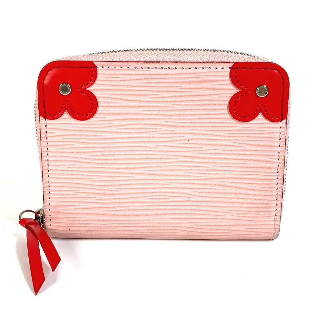 LOUIS VUITTON M62971 Epi Zippy Coin Purse Blooming Corner Compact Wallet Wallet Coin Purse Round Zipper Coin Case Epi Leather Ladies Rose Ballerine/Coquelicot Pink