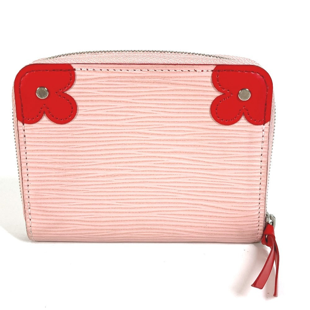 LOUIS VUITTON M62971 Epi Zippy Coin Purse Blooming Corner Compact Wallet Wallet Coin Purse Round Zipper Coin Case Epi Leather Ladies Rose Ballerine/Coquelicot Pink