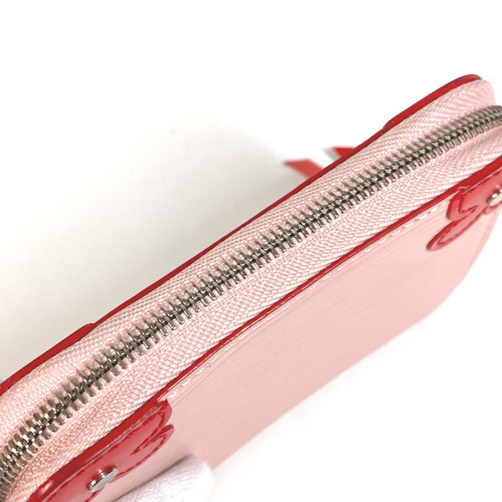 LOUIS VUITTON M62971 Epi Zippy Coin Purse Blooming Corner Compact Wallet Wallet Coin Purse Round Zipper Coin Case Epi Leather Ladies Rose Ballerine/Coquelicot Pink