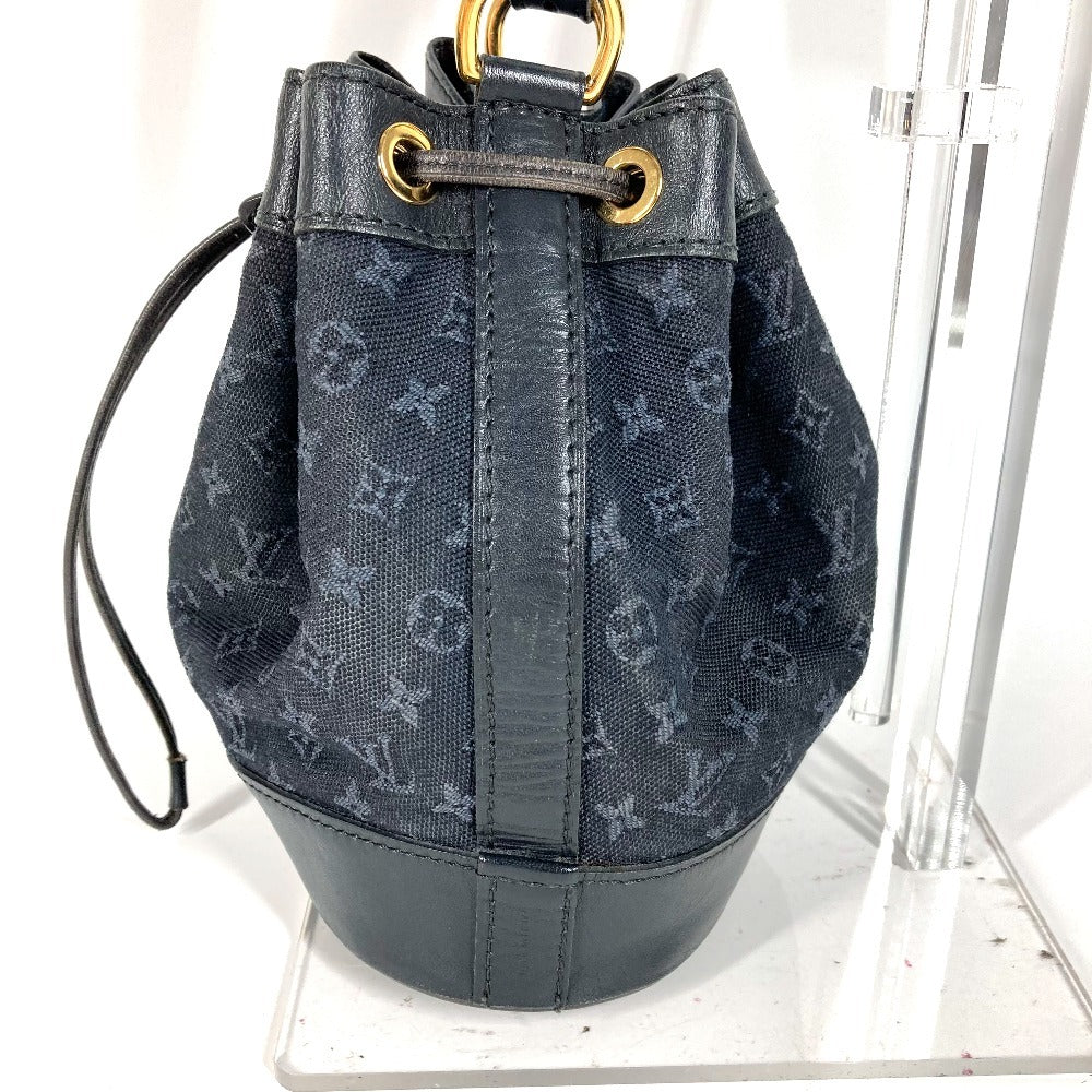 LOUIS VUITTON M92687 Monogram Mini Noelie Bag Bolso de hombro Bolso de hombro con cordón Monogram Mini Canvas Mujer Azul marino