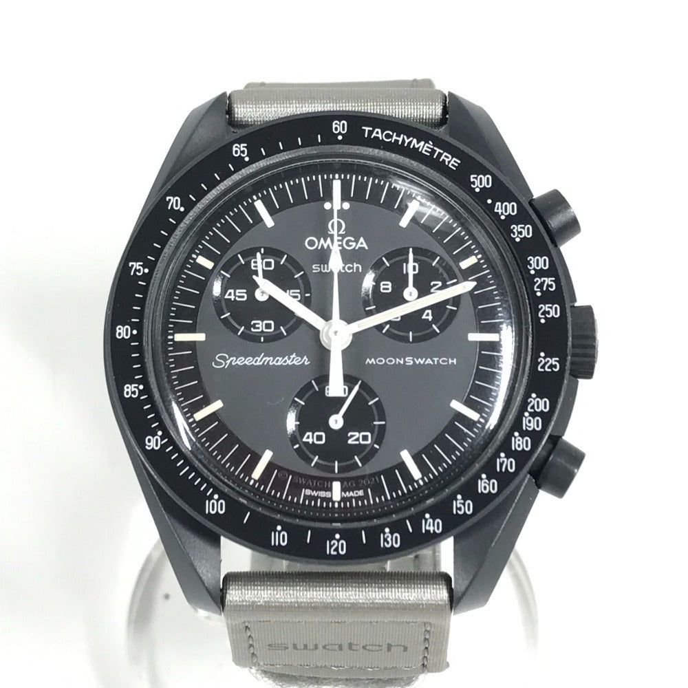 Swatch SO33A100 OMEGA オメガ コラボ ミッショントゥマーキュリー ムーンスウォッチ メンズウォッチ 彗星 ウォッチ 腕時計 セラミック メンズ ブラック