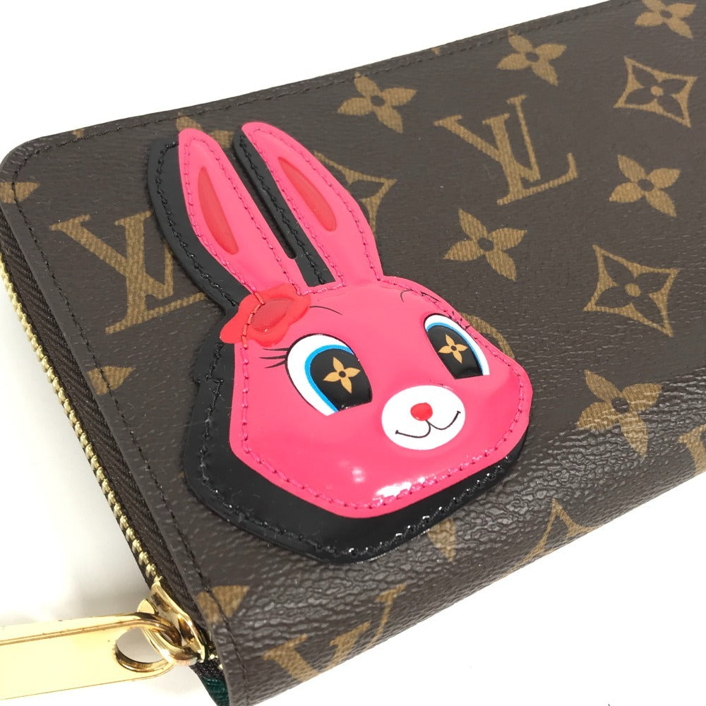 LOUIS VUITTON M83689 モノグラム ニコラジェスキエール うさぎ ラビット ジッピー・ウォレット ラウンドファスナー 長財布 モノグラムキャンバス レディース ブラウン
