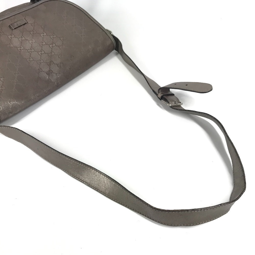 GUCCI 201732 GG Imprime Logo Flap Messenger Bag, Crossbody Shoulder Bag, GG Imprime, Unisex, Metallic
