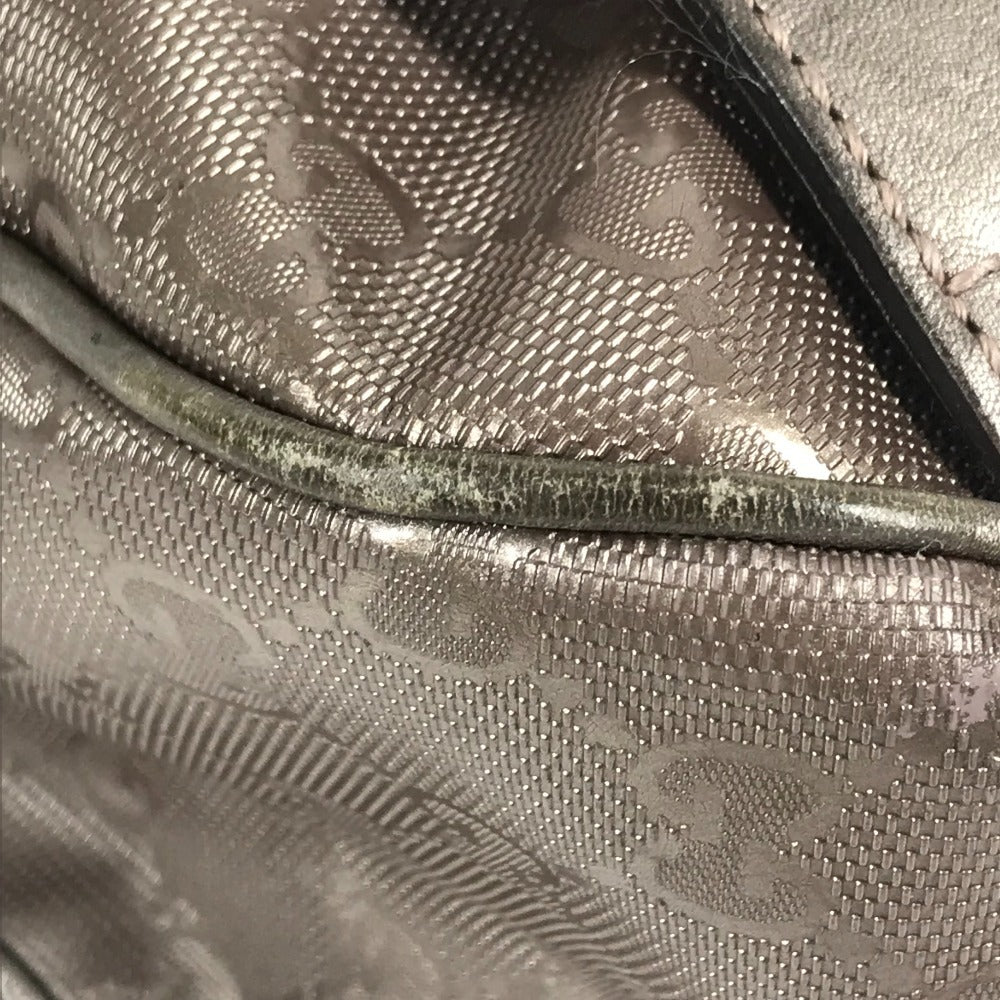 GUCCI 201732 GG Imprime Logo Flap Messenger Bag, Crossbody Shoulder Bag, GG Imprime, Unisex, Metallic