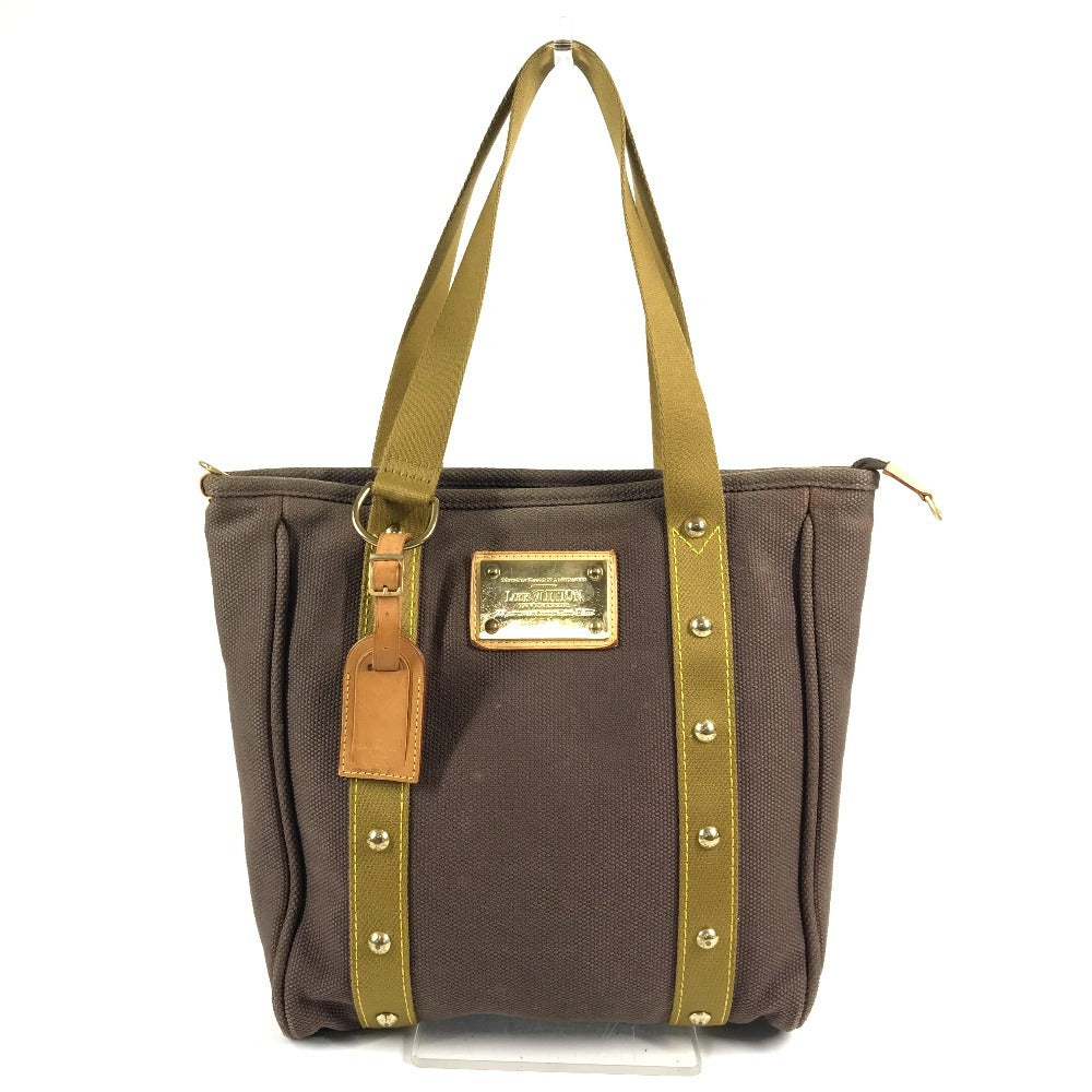 LOUIS VUITTON M40086 Antigua Cabas MM Cabas MM Tote Bag, Shoulder Bag, Leather/Canvas, Unisex, Blanc/Brown