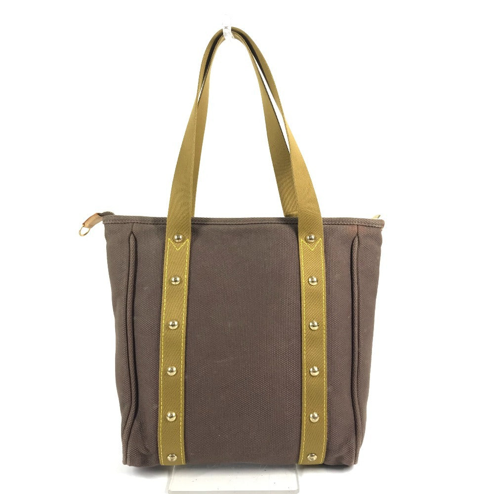 LOUIS VUITTON M40086 Antigua Cabas MM Cabas MM Tote Bag, Shoulder Bag, Leather/Canvas, Unisex, Blanc/Brown