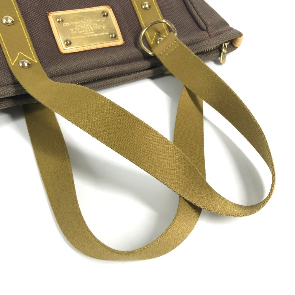 LOUIS VUITTON M40086 Antigua Cabas MM Cabas MM Tote Bag, Shoulder Bag, Leather/Canvas, Unisex, Blanc/Brown