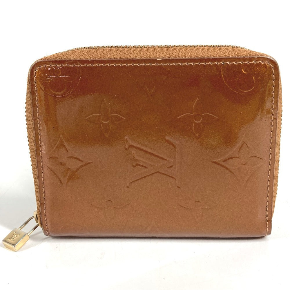 LOUIS VUITTON M91152 モノグラムヴェルニ ブルーム コンパクトウォレット ラウンドファスナー 2つ折り財布 モノグラムヴェルニキャンバス ユニセックス ブロンズ ブラウン