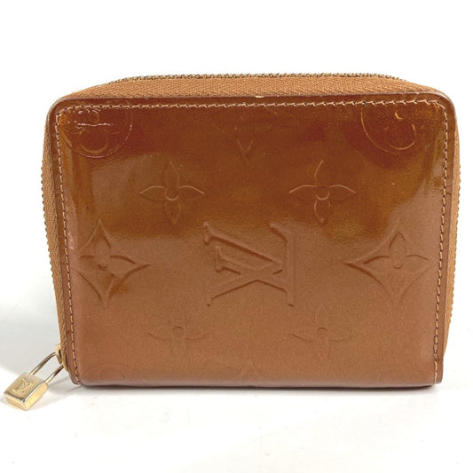 LOUIS VUITTON M91152 モノグラムヴェルニ ブルーム コンパクトウォレット ラウンドファスナー 2つ折り財布 モノグラムヴェルニキャンバス ユニセックス ブロンズ ブラウン