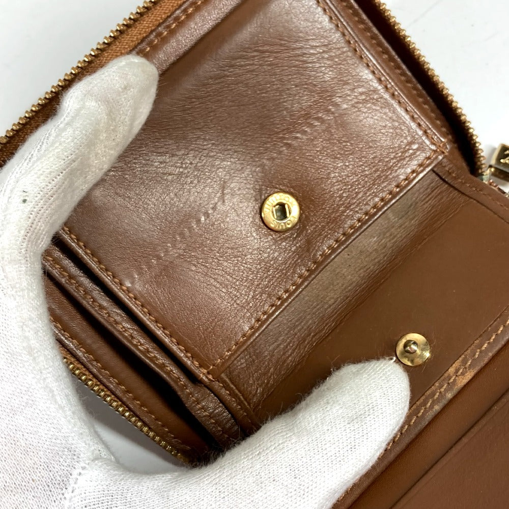 LOUIS VUITTON M91152 モノグラムヴェルニ ブルーム コンパクトウォレット ラウンドファスナー 2つ折り財布 モノグラムヴェルニキャンバス ユニセックス ブロンズ ブラウン