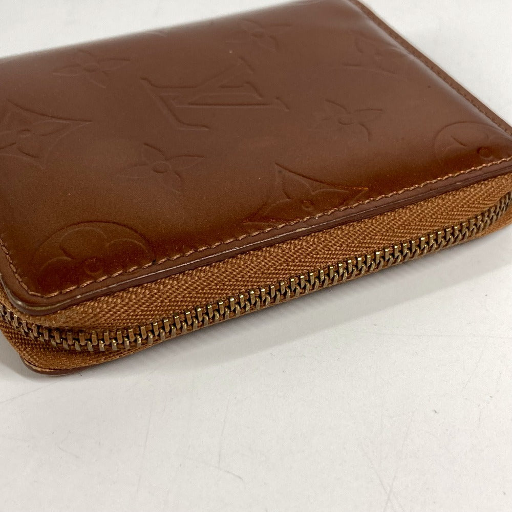 LOUIS VUITTON M91152 モノグラムヴェルニ ブルーム コンパクトウォレット ラウンドファスナー 2つ折り財布 モノグラムヴェルニキャンバス ユニセックス ブロンズ ブラウン