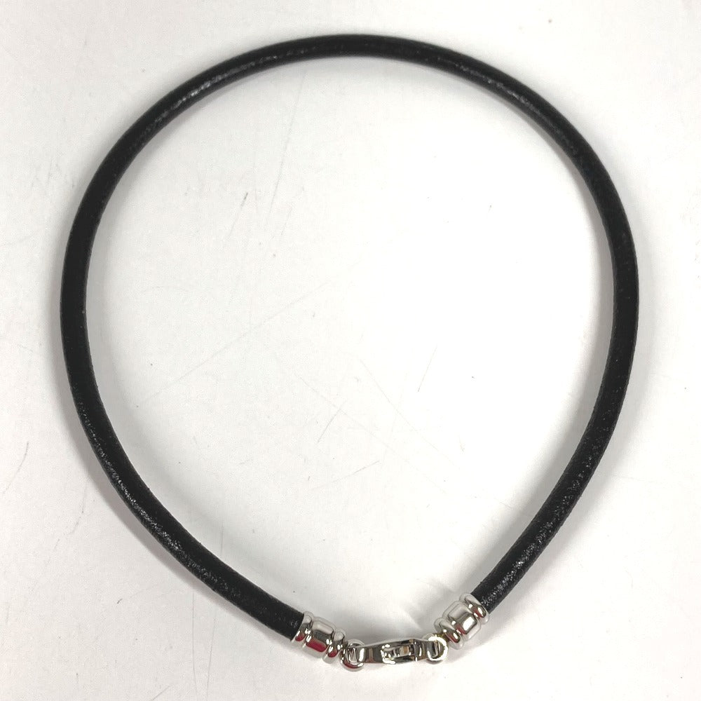 BVLGARI チョーカー アクセサリー 革 ネックレス レザー ユニセックス ブラック