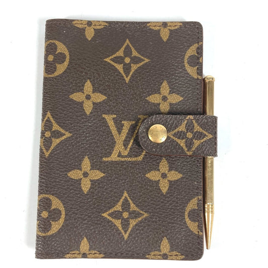LOUIS VUITTON R20007 モノグラム アジェンダミニ アジェンダ ミニ メモ帳 ステーショナリー ミニ 鉛筆付き 手帳カバー モノグラムキャンバス ユニセックス ブラウン