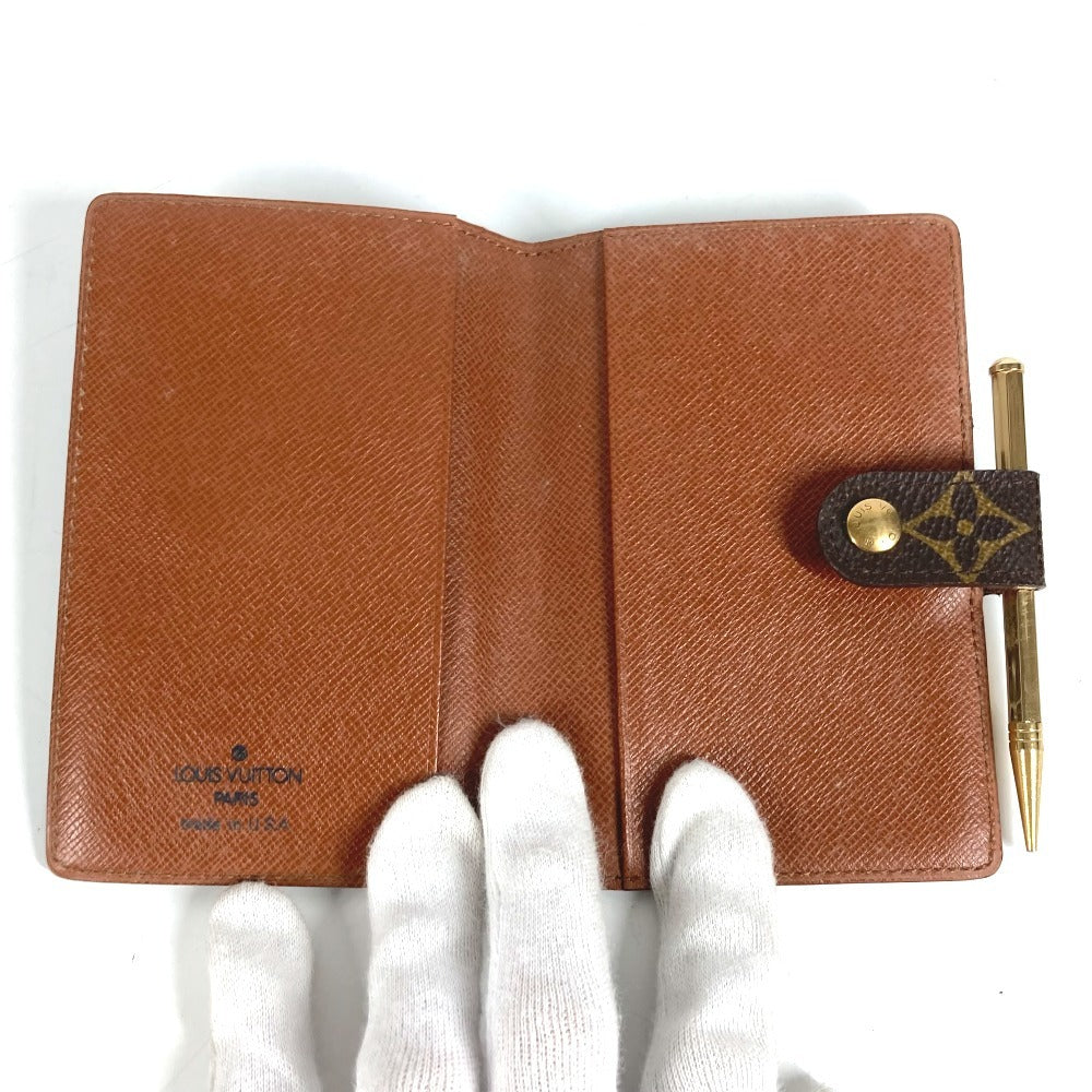 LOUIS VUITTON R20007 モノグラム アジェンダミニ アジェンダ ミニ メモ帳 ステーショナリー ミニ 鉛筆付き 手帳カバー モノグラムキャンバス ユニセックス ブラウン