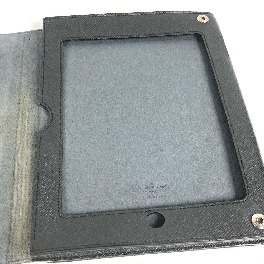LOUIS VUITTON M93804 Taiga Etui iPad Case iPad Tablet Case Cover iPad Case Taiga Leather Unisex Ardoise Black